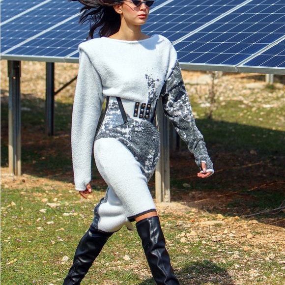 Tuba Ergan Designer Mohair Sweater Dress (Medium) - Picture 2 of 2